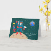 Carte Astronaute (Fleur jaune)