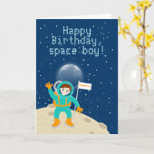 Carte Astronaute (Fleur jaune)