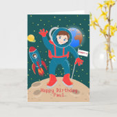 Carte Astronaute (Fleur jaune)
