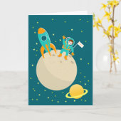 Carte Astronaute (Fleur jaune)