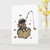 Carte Astronaute Amour Saint-Valentin Cœur (Fleur jaune)