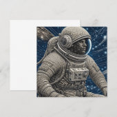 Carte Astronaute d'art IA dans l'espace (Devant / Derrière)