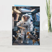 Carte Astronaute Promenade avec le Chien (Dos)