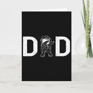 Carte Astronaute qui fait le dab Papa Papa Espace Outer 