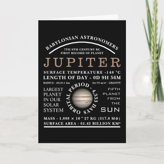 Carte Astronomie détaillée de Planet Jupiter (Devant)