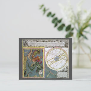 Carte Astronomie vintage, chemin de la comète par Mattha