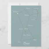 Carte astronomique de la nébuleuse d'Orion (Dos)