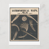 Carte astronomique Vue de l'espace de comètes rema (Devant)