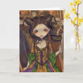 Carte "At the Masquerade Ball" (Fleur jaune)