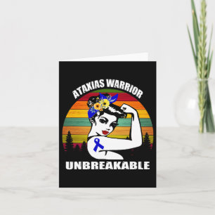 Carte Ataxia Guerrier Sensibilisation automatique Cadeau