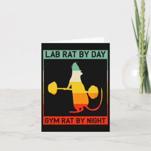 Carte Atelier De Bodybuilding Rétro Rat By Day Gym Rat B