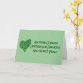 Carte Athée pour la paix du monde (Fleur jaune)