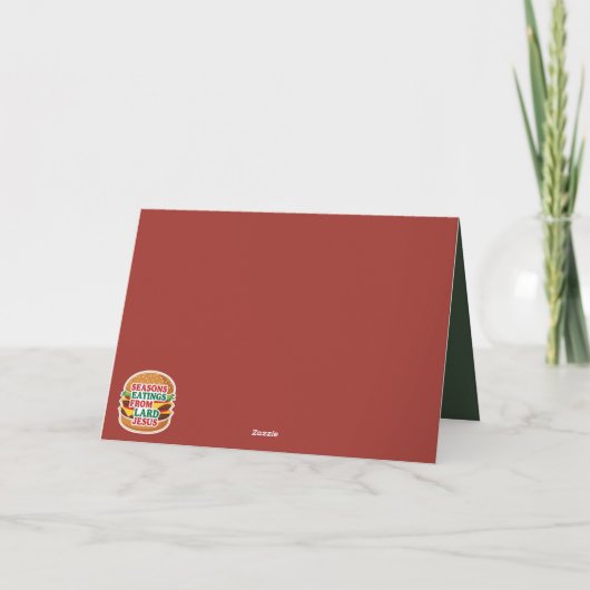 Carte Atheist Christmas card for atheist non-dieters. (Dos)