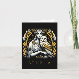 Carte Athéna Déesse De La Sagesse Et De La Guerre
