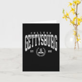 Carte Athlétisme vintage de Gettysburg Conception d'arch (Fleur jaune)