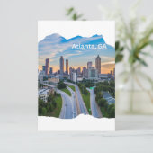 Carte Atlanta, GA Vue centre-ville (Debout devant)