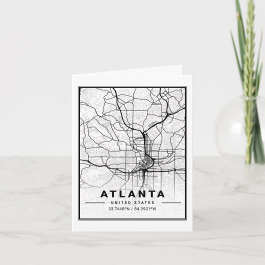 Carte Atlanta Georgia USA Travel City Plan (Devant)
