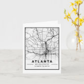 Carte Atlanta Georgia USA Travel City Plan (Fleur jaune)
