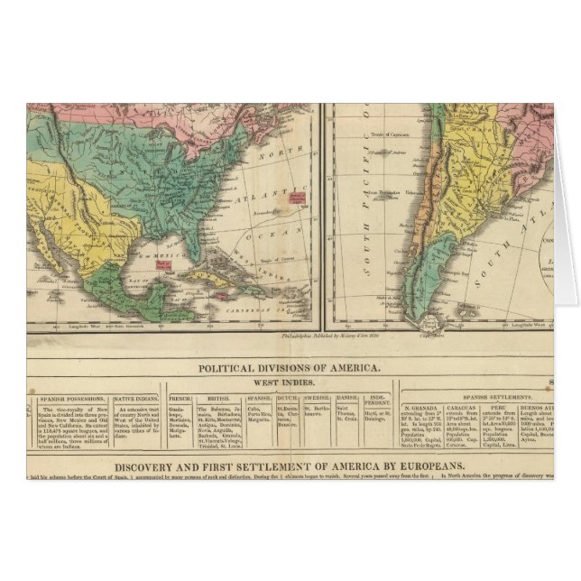 Carte Atlas de la découverte européenne de l'Améri (Devant horizontal)