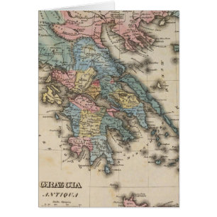 Carte Atlas de la Grèce en couleurs complètes