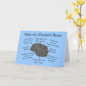 Carte Atlas du cerveau d'un dentiste (Fleur jaune)