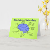 Carte Atlas du cerveau d'un professeur retraité (Fleur jaune)