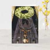 Carte Atlas & la cathédrale St. Patrick, Noël, NYC -  (Fleur jaune)