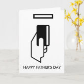 CARTE ATM, HEUREUSE FÊTE DES PÈRES (Fleur jaune)