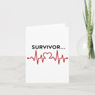 Carte Attaque cardiaque Cadeaux survivants Survivor Card