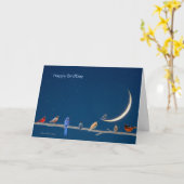 Carte -Atteindre la lune: Joyeux jour de l'oiseau (Fleur jaune)