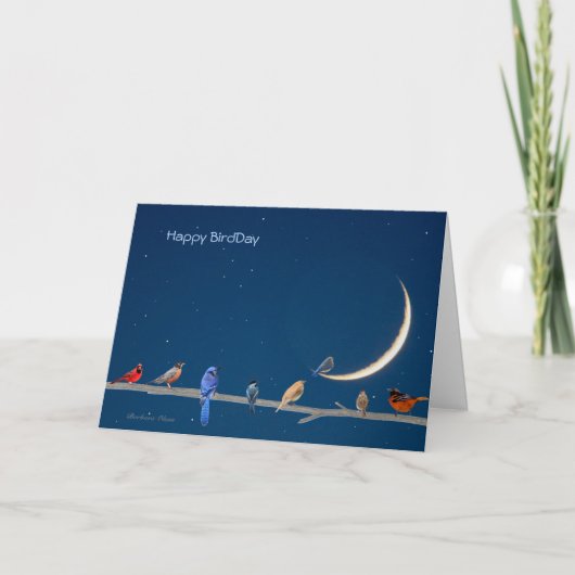Carte -Atteindre la lune: Joyeux jour de l'oiseau (Devant)