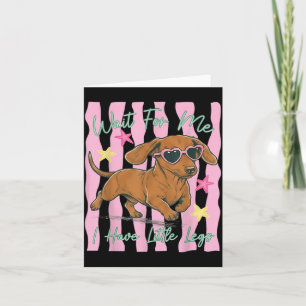 Carte Attendez d'avoir de petites pattes drôle chiot tec