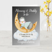 Carte Attendez-vous à ce que maman et papa soient blancs (Fleur jaune)