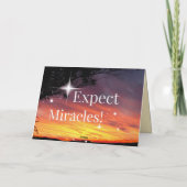 Carte Attendez-vous à Miracles Sparkle Sunset Get Well B (Dos)