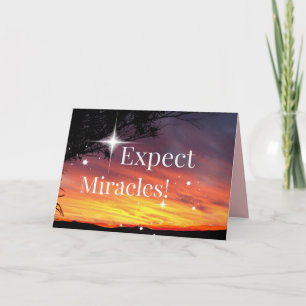 Carte Attendez-vous à Miracles Sparkle Sunset Get Well B