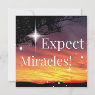 Carte Attendez-vous à Miracles Sparkle Sunset Inspiratio