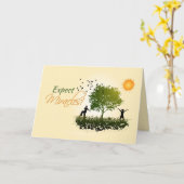 Carte Attendre Miracles, 12 étapes de récupération Encou (Fleur jaune)