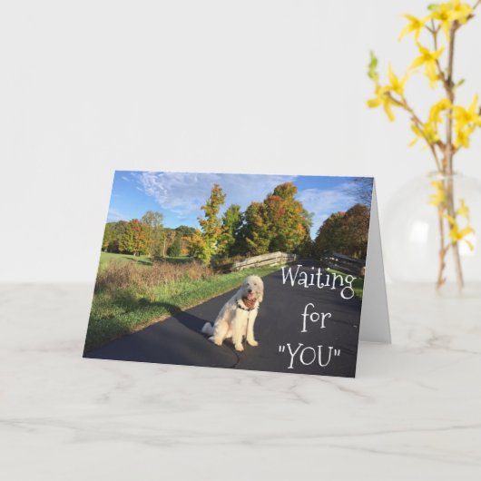 CARTE ATTENDRE "VOUS" ET "VOUS MANQUER", AUSSI! (Fleur jaune)