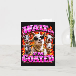 Carte Attends Goated Bootleg Style Bouc Mème Blague Papa