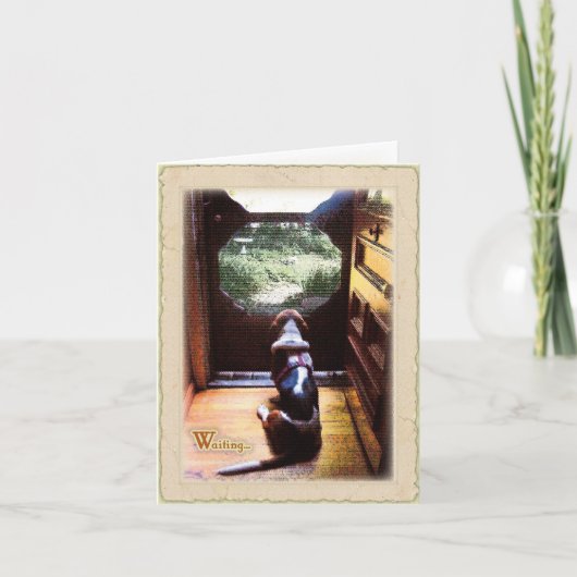 Carte Attente de Basset Hound (Devant)