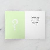 Carte Attente de l'inattendu - Anniversaire tardif (Intérieur)