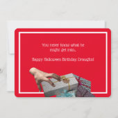 Carte ATTENTION À CE QUE Custom Halloween Anniversaire (Dos)