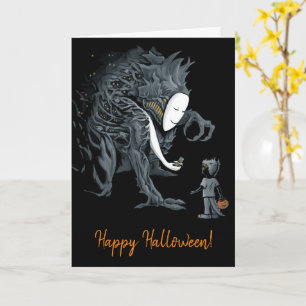 Carte Attention à un coup de pied sur Halloween