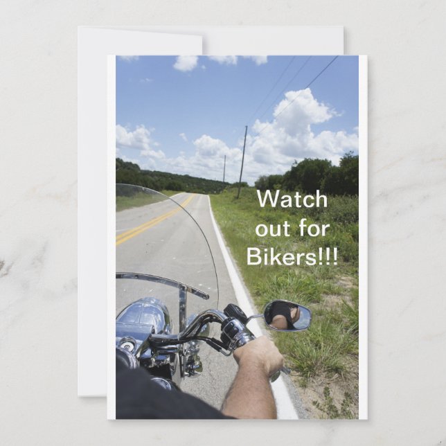 Carte Attention aux motards (Devant)