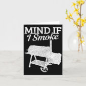 Carte Attention si je fume Barbecue Grillmaster Fumer de (Fleur jaune)