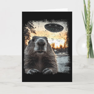 Carte Atterrissage d'aliens de science-fiction d'ovni bi