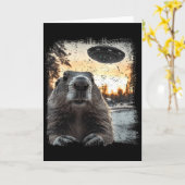 Carte Atterrissage d'aliens de science-fiction d'Ufo biz (Fleur jaune)