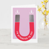 Carte Attiré à vous Magnet Valentine's Greeting Card (Fleur jaune)