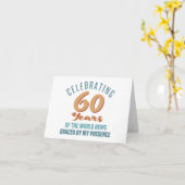 Carte Attitude de 60e anniversaire impertinente (Fleur jaune)