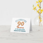 Carte Attitude de 90 ans d'anniversaire impertinente (Fleur jaune)
